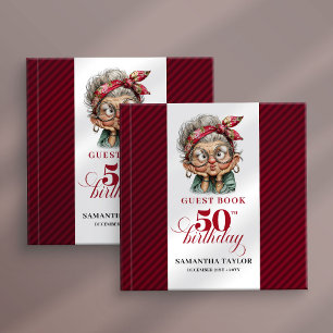 Cute Funny Lady 50th Birthday Cartoon Humor Book