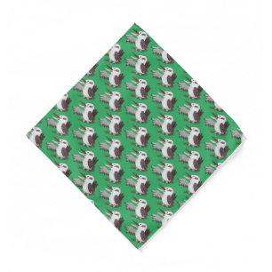 Cute funny laughing kookaburra cartoon bandana