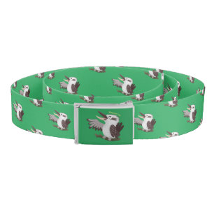 Cute funny laughing kookaburra cartoon belt