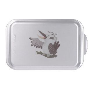 Cute funny laughing kookaburra cartoon cake pan