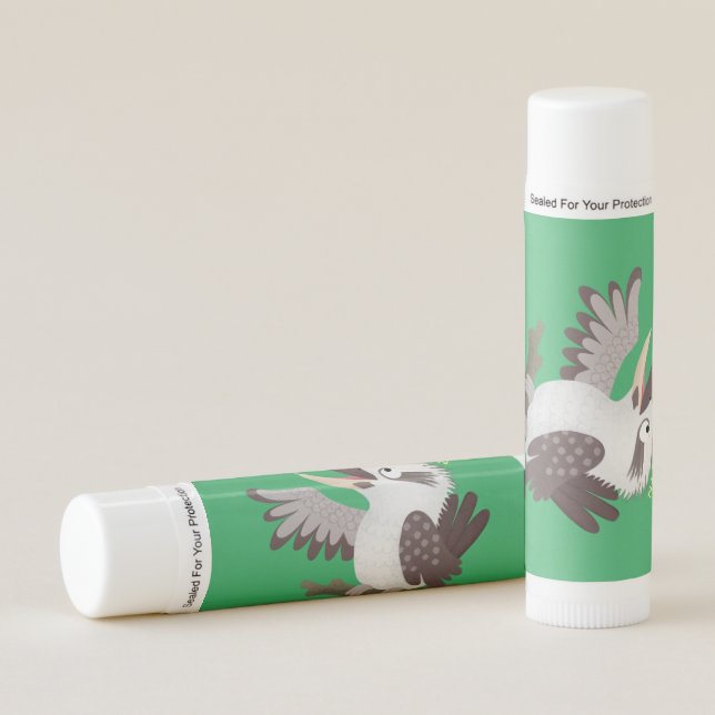 Cute funny laughing kookaburra cartoon lip balm (Front)