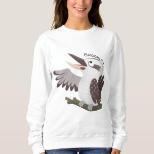 Cute funny laughing kookaburra cartoon sweatshirt