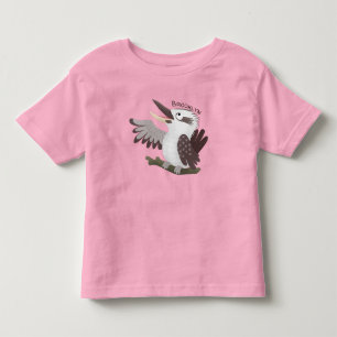 Cute funny laughing kookaburra cartoon toddler t-shirt