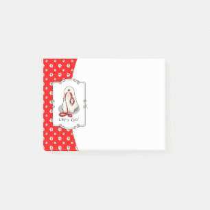 Cute Funny Let's Go! Walk Komondor Dog with Leash Post-it Notes