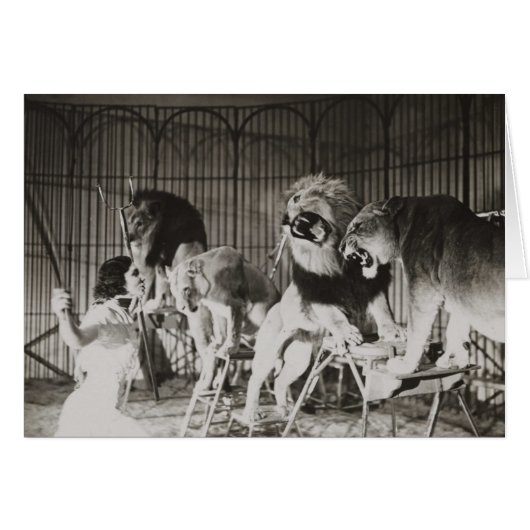 Cute Funny Lion Tamer Mom Woman (Front Horizontal)