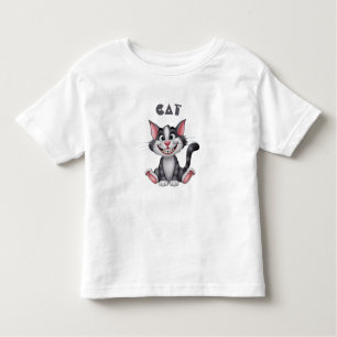 Cute funny little cat toddler t-shirt
