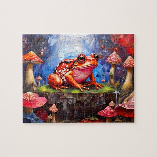 Cute Funny Little Frog Collection Jigsaw Puzzle