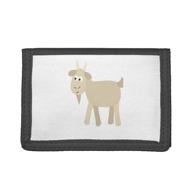Cute Funny Little Goat Tri-fold Wallet (Front)