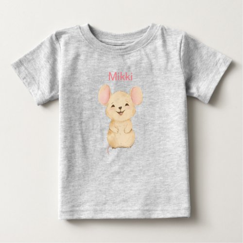 cute funny little mouse baby T_Shirt