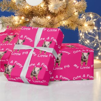 Cute Funny Little Pig Kids Birthday