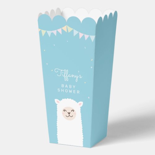 Cute Funny Llama Momma Fiesta Baby Boy Shower Favor Boxes