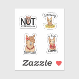 Cute Funny Llama Stickers