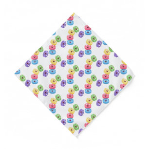 Cute funny macaroons cartoon illustration bandana