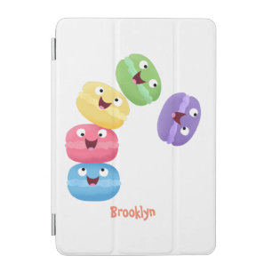 Cute funny macaroons cartoon illustration  iPad mini cover