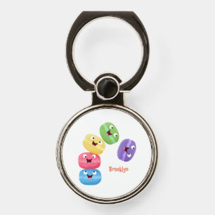 Cute funny macaroons cartoon illustration phone ring stand