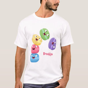 Cute funny macaroons cartoon illustration T-Shirt