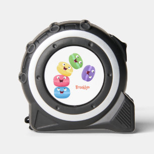 Cute funny macaroons cartoon illustration tape measure