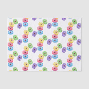 Cute funny macaroons cartoon illustration tissue paper