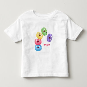 Cute funny macaroons cartoon illustration toddler t-shirt