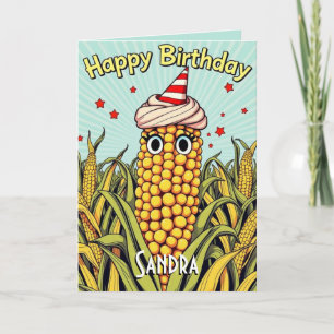 Cute Funny Maize  Happy Birthday  Card