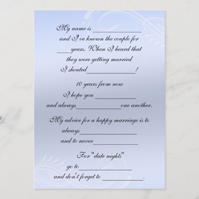 Cute, Funny Marriage Advice for Bride & Groom Card (Front)