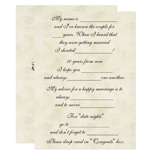 Cute Funny Marriage Advice For Bride Groom Card Zazzle Cute Funny Marriage Advice For Bride Groom Card