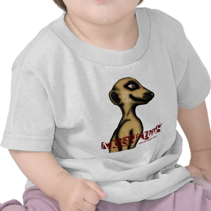 Cute funny meerkat baby t shirt design