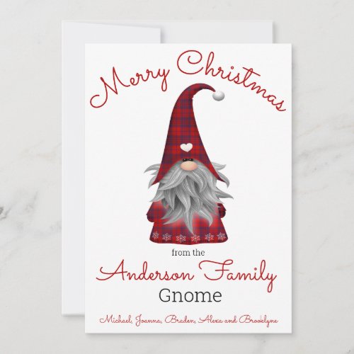 Cute Funny Merry Christmas Elf Personalized Gname Holiday Card
