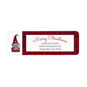 Cute Funny Merry Christmas Elf Personalized Gnome Label