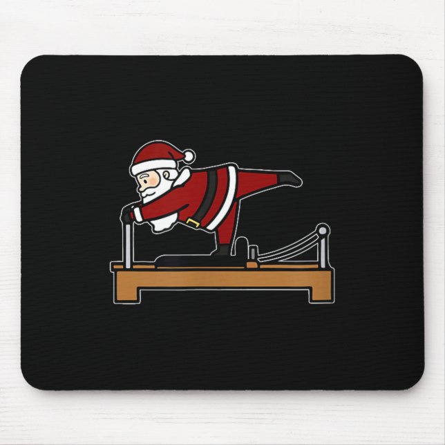 Cute Funny Mery Christmas Lates Santa Claus Perfom Mouse Pad (Front)