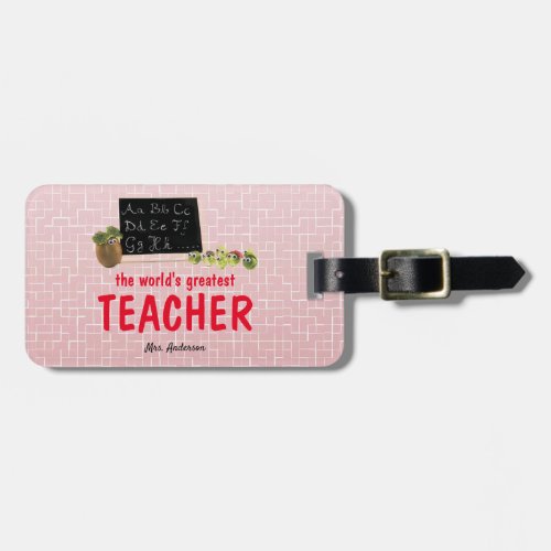 Cute funny modern best teacher Luggage Tag