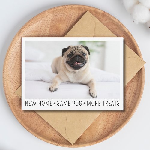 Cute Funny Modern New Home Photo Pet Dog Postcard