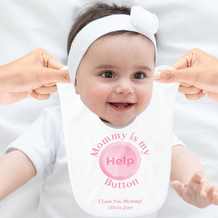 Cute Funny Mommy and Me Baby Girl Shower Gift Bib