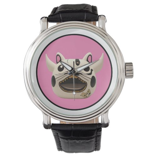 Cute funny monster cat watch