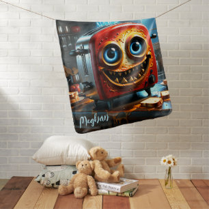 Cute Funny Monster Toaster Baby Blanket