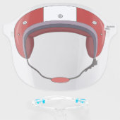 Cute Funny Motorcycle Helmet Face Shield (Front w/Glasses)