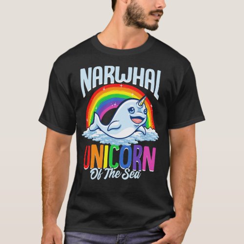 Cute Funny Narwhal Unicorn Of The Sea 1 T_Shirt