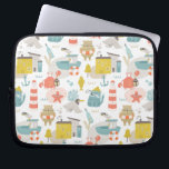 Cute funny nautical animals. Cartoon kids pattern Laptop Sleeve<br><div class="desc">Cute funny nautical animals laptop sleeve.</div>