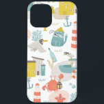 Cute funny nautical animals. Sea kids pattern iPhone 12 Pro Max Case<br><div class="desc">Cute funny nautical animals pattern iPhone 12 Pro Max Case.</div>