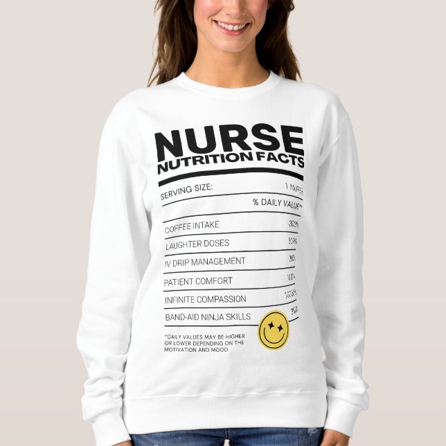 Cute Funny Nurse Humor Medical Sarcastic Sweatshirt (Front)