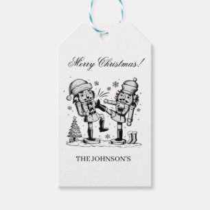Cute funny nutcrackers Christmas personalized  Gift Tags