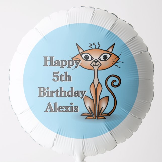 Cute Funny Orange Cat Balloon (Front)