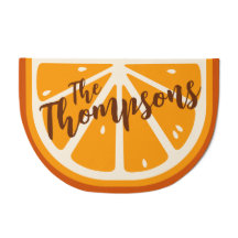 Cute Funny Orange Food Family Last Name