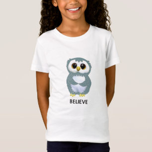 Cute funny owl and editable text T-Shirt