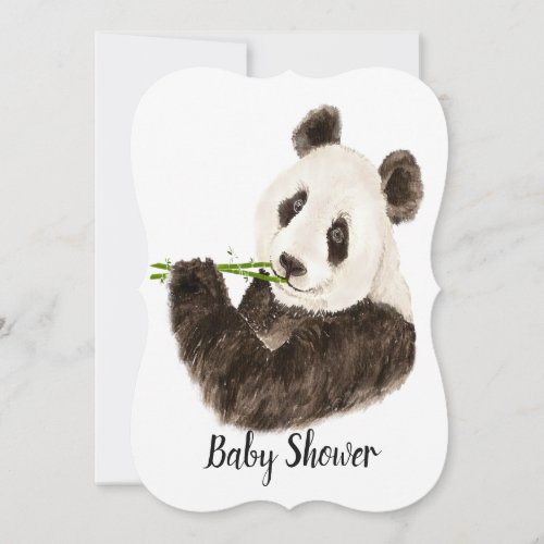 Cute Funny Panda Bear Animal Baby Shower Invitation