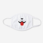 Cute Funny Panting Dog Face White Cotton Face Mask (Front)