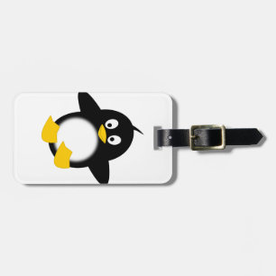 Cute Funny Penguin Luggage Tag