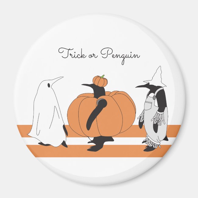 Cute Funny Penguin Pumpkin Halloween Personalized