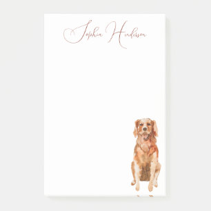 Cute Funny Personalized Golden Retriever  Post-it Notes