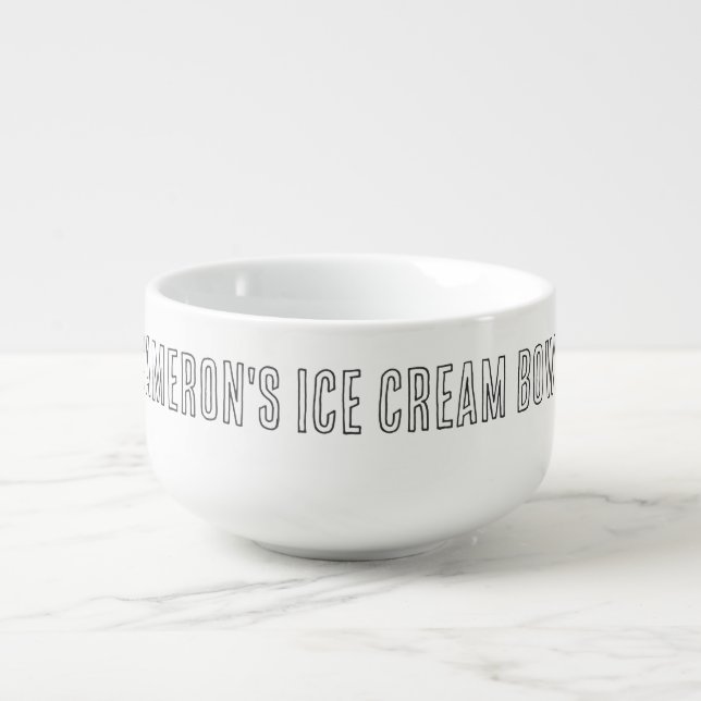 Cute Funny PersonalIzed Name Ice Cream Bowl (Front)